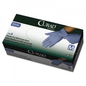 Curad Nitrile Exam Glove, Powder-Free, Medium, 150/Box MIICUR9315 CUR9315
