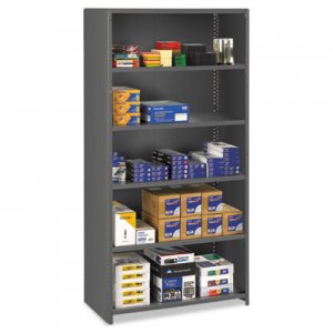 Tennsco Closed Commercial Steel Shelving, Six-Shelf, 36w x 18d x 75h, Medium Gray TNNESPC61836MGY ESPC-6-1836