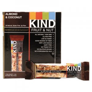 KIND Fruit and Nut Bars, Almond and Coconut, 1.4 oz, 12/Box KND17828 17828