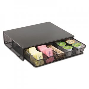 Safco One Drawer Hospitality Organizer, 5 Compartments, 12 1/2 x 11 1/4 x 3 1/4, Bk SAF3274BL