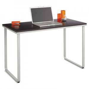 Safco Steel Desk, 47.25" x 24" x 28.75", Black/Silver SAF1943BLSL 1943BLSL