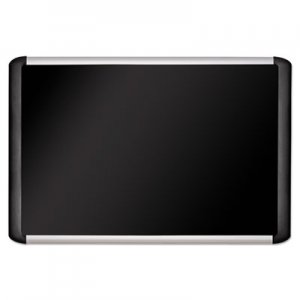 MasterVision Black fabric bulletin board, 48 x 72, Silver/Black BVCMVI270301 MVI270301