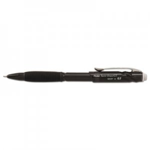 Pentel Twist-Erase GT Pencils, 0.7 mm, HB (#2.5), Black Lead, Black Barrel PENQE207A QE207A