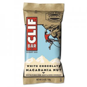 CLIF Bar Energy Bar, White Chocolate Macadamia Nut, 2.4 oz, 12/Box CBC161009 CCC161009