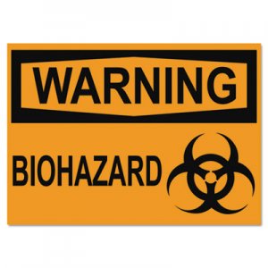 Headline Sign OSHA Safety Signs, WARNING BIOHAZARD, Orange/Black, 10 x 14 USS5498 5498