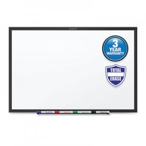 Quartet Classic Series Total Erase Dry Erase Board, 24 x 18, White Surface, Black Frame QRTS531B S531B