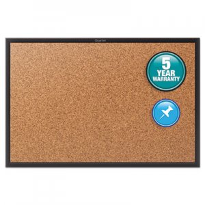 Quartet Classic Series Cork Bulletin Board, 24x18, Black Aluminum Frame QRT2301B 2301B