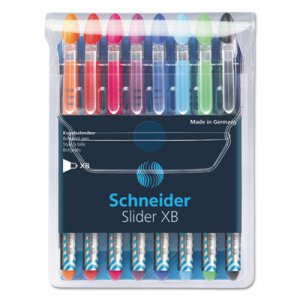 SchneiderA Slider Stick Ballpoint Pen, 1.4 mm, Assorted Ink/Barrel, 8/Pack RED151298 151298