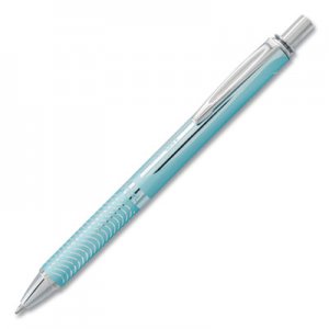 Pentel EnerGel Alloy RT Retractable Gel Pen, Medium 0.7mm, Black Ink, Aquamarine Barrel PENBL407LSA BL407LS-A