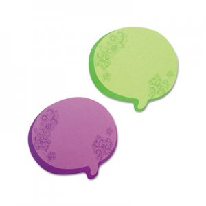 Redi-Tag Thought Bubble Notes, 2 3/4 x 3, Green/Purple, 75-Sheet Pads, 2/Set RTG22102 22102