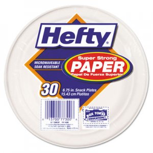 Hefty Super Strong Paper Dinnerware, 6 3/4" Plate, Bagasse, 30/Pack RFPD77300PK RFP D77300PK