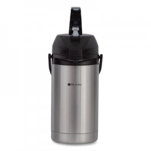 BUNN 3 Liter Lever Action Airpot, Stainless Steel/Black BUNAIRPOT30 32130.0000