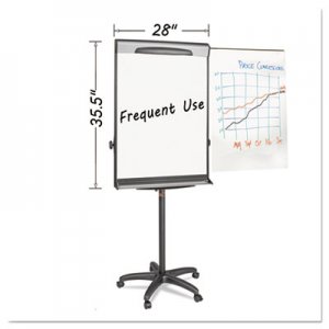 MasterVision Tripod Extension Bar Magnetic Dry-Erase Easel, 69" to 78" High, Black/Silver BVCEA48062119 EA48062119