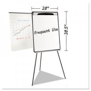 MasterVision Magnetic Gold Ultra Dry Erase Tripod Easel W/ Ext Arms, 32" to 72", Black/Silver BVCEA23062119 EA23062119