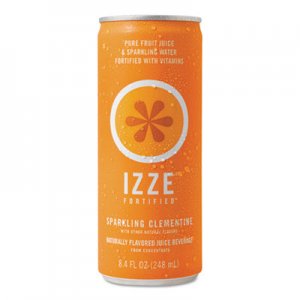 IZZE Fortified Sparkling Juice, Clementine, 8.4 oz Can, 24/Carton QKR15054 836093011056
