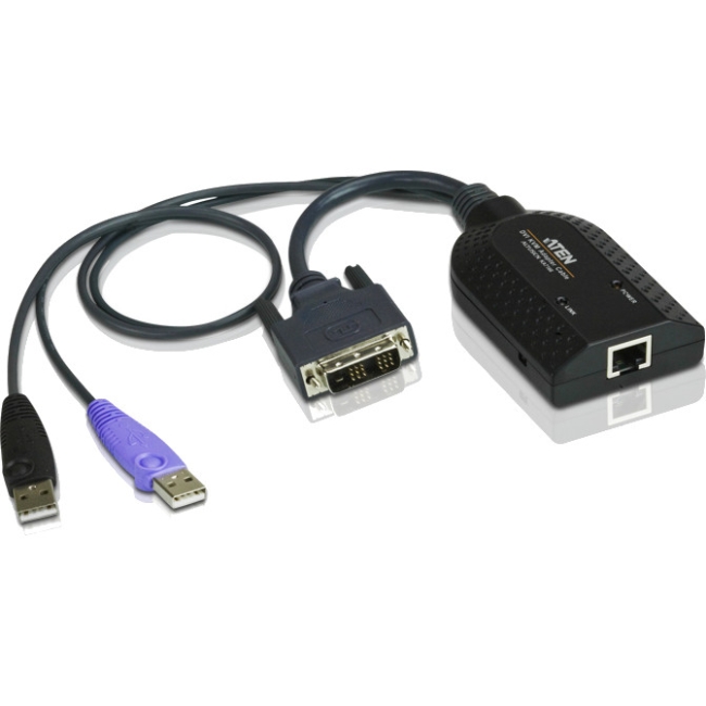 Aten DVI USB Virtual Media KVM Adapter Cable with Smart Card Reader (CPU Module) KA7166