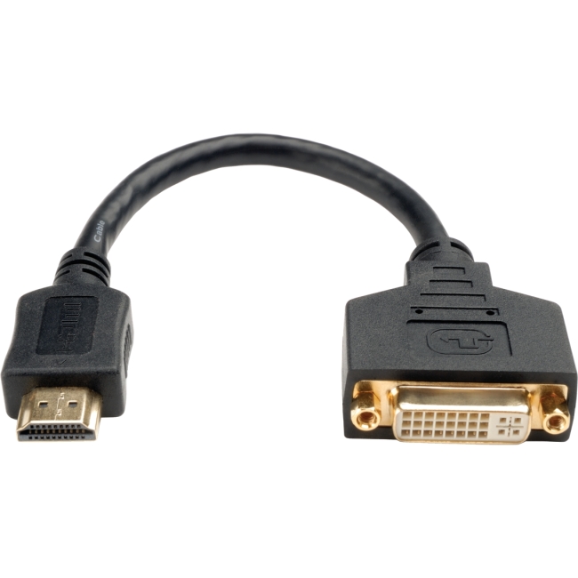 Tripp Lite DVI-D Female to HDMI Male Gold Adapter, 8 Inch P132-08N