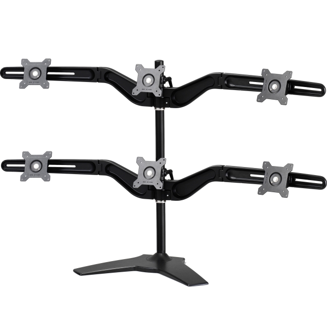 Amer Mounts Stand Based Hex Monitor Mount Up to 24", 13.2lb monitors AMR6S