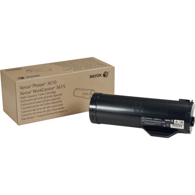 Xerox Black High Capacity Toner Cartridge, Phaser 3610, WorkCentre 3615 (14,100 Pages) 106R02722