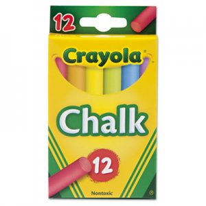 Crayola Chalk, 6 Assorted Colors, 12 Sticks/Box CYO510816 510816