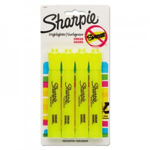 Sharpie Tank Style Highlighters, Chisel Tip, Fluorescent Yellow, 4/Set SAN25164PP 25164PP