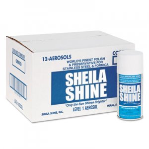 Sheila Shine Stainless Steel Cleaner and Polish, 10 oz Aerosol Spray, 12/Carton SSI1CT SS10
