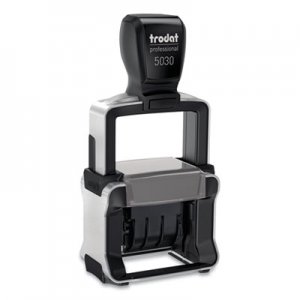 Trodat Professional Stamp, Dater, Self-Inking, 1 5/8 x 3/8, Black USST5030 5030