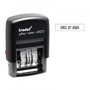 Trodat Economy Stamp, Dater, Self-Inking, 1 5/8 x 3/8, Black USSE4820 4820