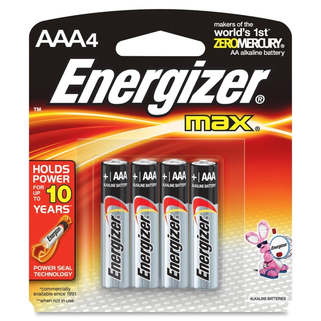 Energizer AAA Size Alkaline General Purpose Battery E92BP-4