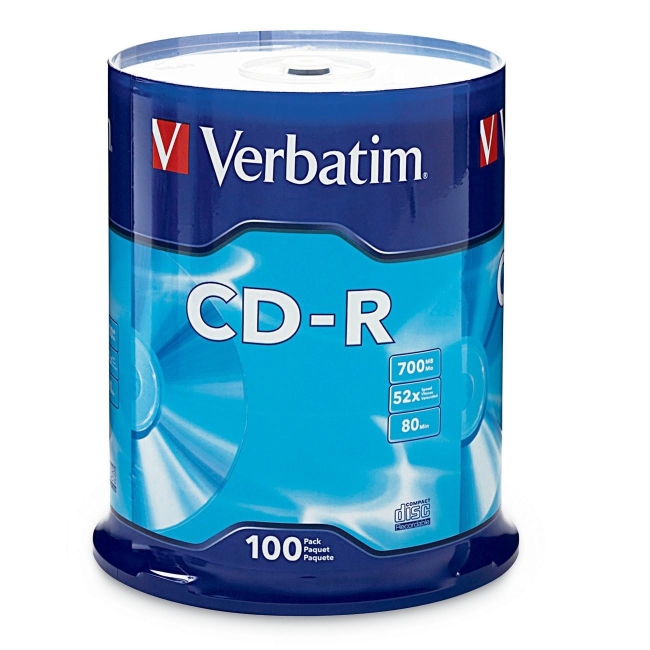 Verbatim CD-R 80MIN 700MB 52x 100pk Spindle 94554