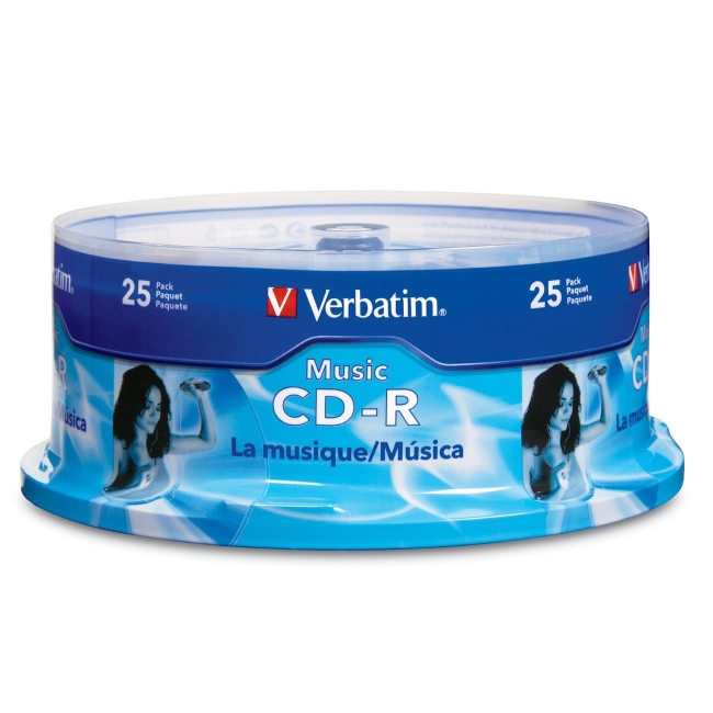 Verbatim Music CD-R 80MIN 700MB 40x 25pk Spindle 96155