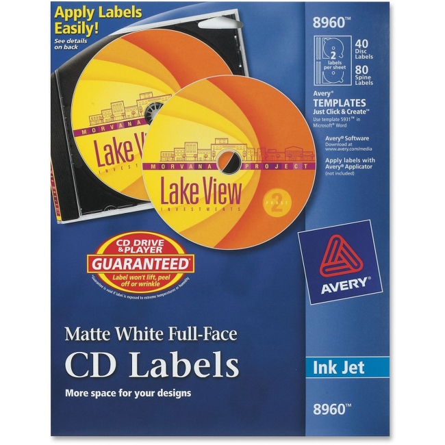 Avery Full Face CD Labels 8960