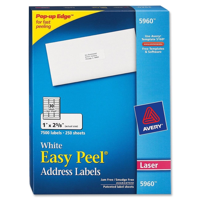 Avery Easy Peel Address Label 5960