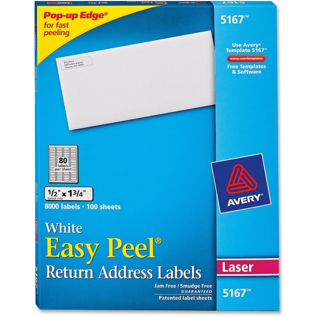 Avery Easy Peel Address Label 5167