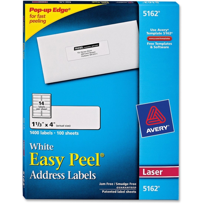 Avery Easy Peel Address Label 5162