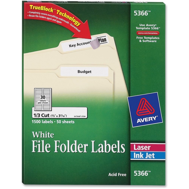 Avery Filing Label 5366