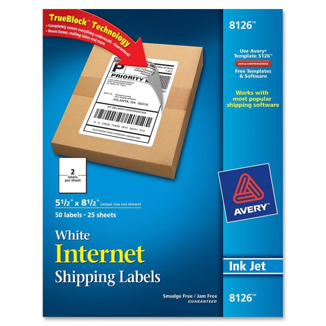 Avery InkJet Shipping Labels 8126