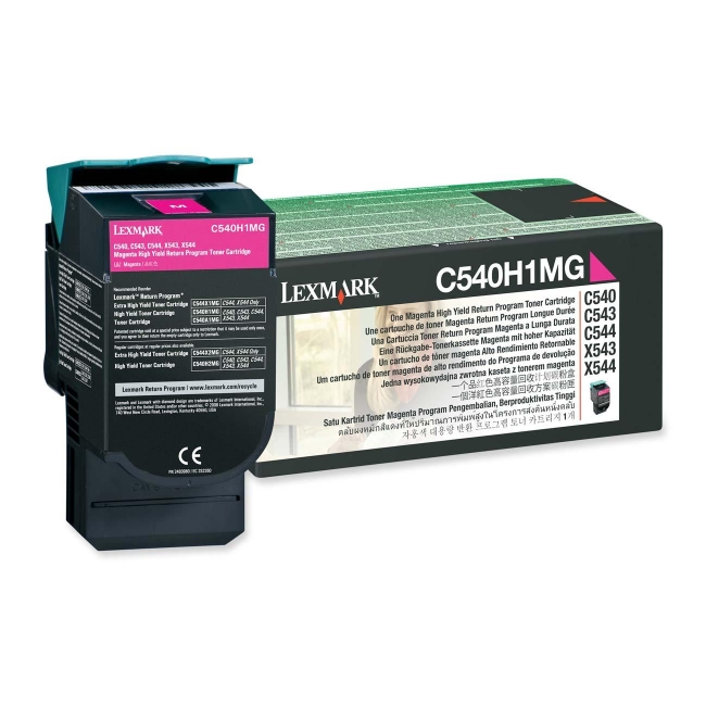 Lexmark Return High Capacity Magenta Toner Cartridge C540H1MG