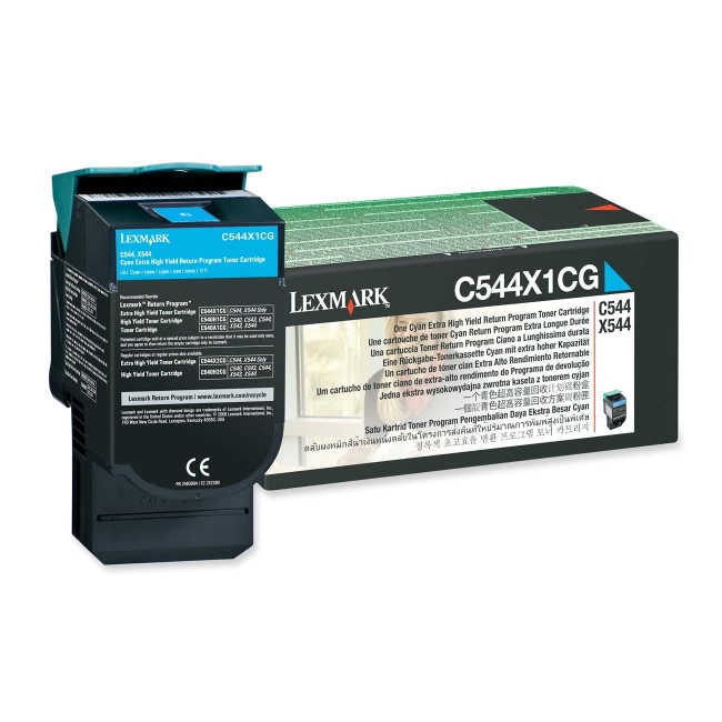 Lexmark Cyan Toner Cartridge C544X1CG