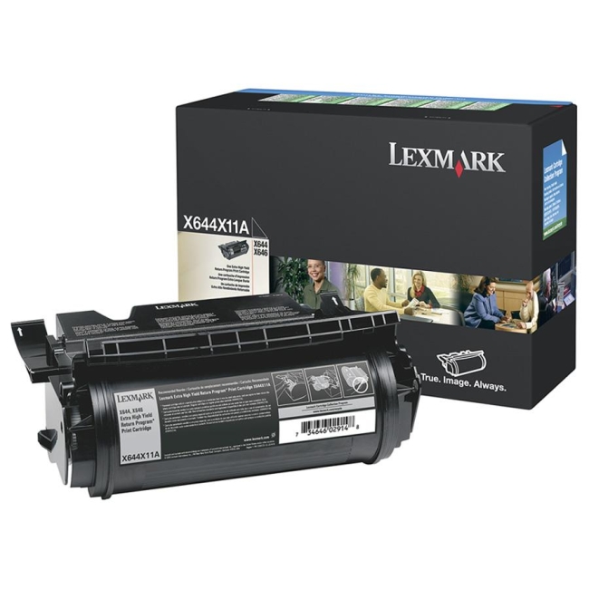 Lexmark Black Extra High Yield Return Program Toner Cartridge X644X11A