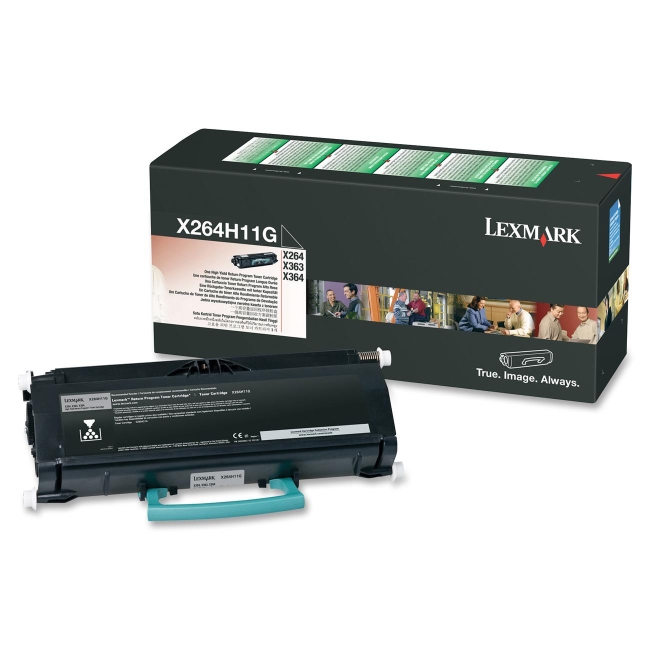 Lexmark High Yield Return Program Black Toner Cartridge X264H11G