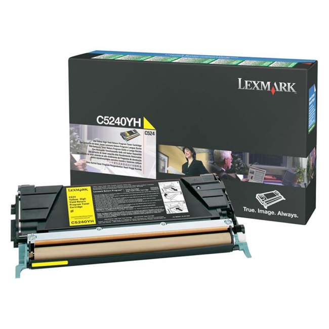 Lexmark Yellow High Yield Return Program Toner Cartridge C5240YH