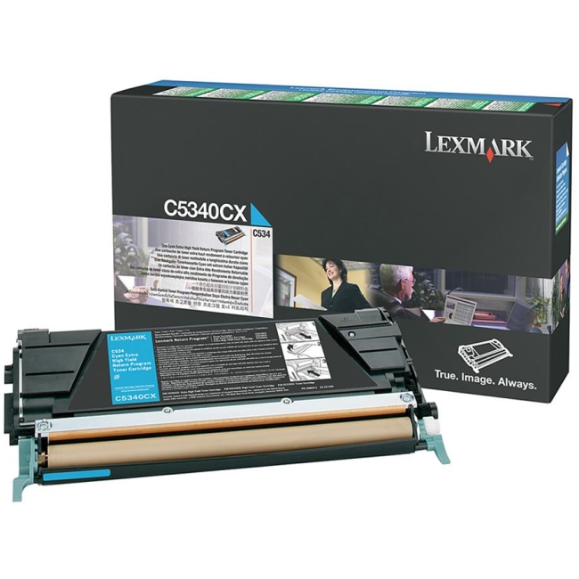 Lexmark Extra High Capacity Cyan Toner Cartridge C5340CX