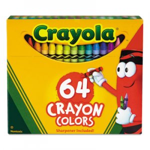 Crayola Classic Color Crayons in Flip-Top Pack with Sharpener, 64 Colors CYO52064D 52064D