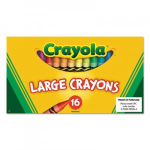 Crayola Large Crayons, 16 Colors/Box CYO520336 520336