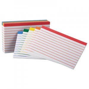 Oxford Color Coded Ruled Index Cards, 3 x 5, Assorted Colors, 100/Pack OXF04753 04753EE