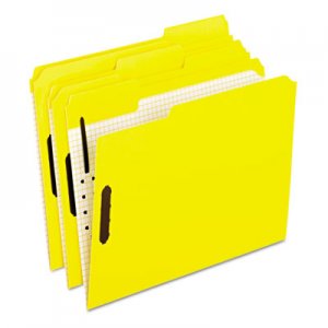 Pendaflex Colored Folders with Two Embossed Fasteners, 1/3-Cut Tabs, Letter Size, Yellow, 50/Box PFX21309 21309