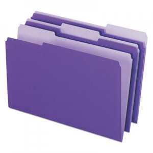 Pendaflex Interior File Folders, 1/3-Cut Tabs, Legal Size, Violet, 100/Box PFX435013VIO 4350 1/3 VIO