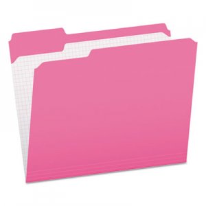 Pendaflex Double-Ply Reinforced Top Tab Colored File Folders, 1/3-Cut Tabs, Letter Size, Pink, 100/Box PFXR15213PIN R152