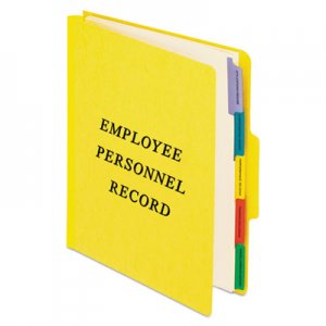 Pendaflex Vertical Style Personnel Folders, 1/3-Cut Tabs, Center Position, Letter Size, Yellow PFXSER1YEL SER-1-YEL